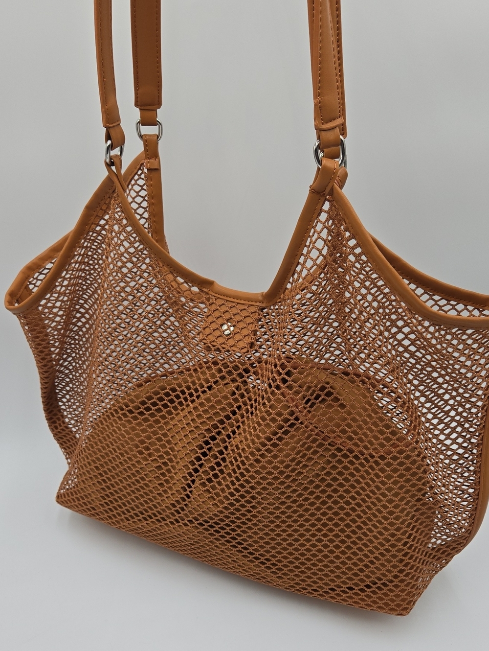 Brown NET HOBO BAG - Picture 11 of 12
